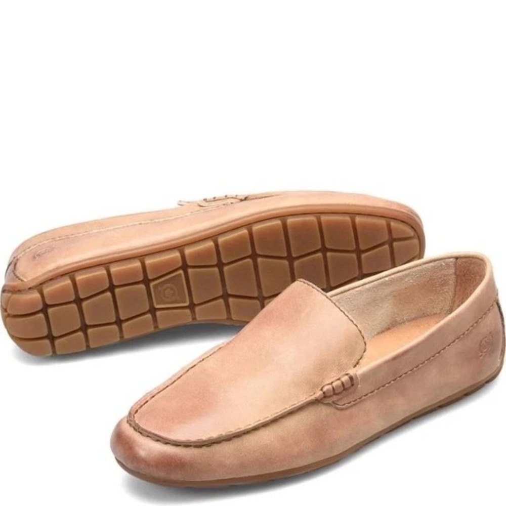 Born Men's Allan Leather Casual Loafer In Natural (Sabbia)‎ Size 11